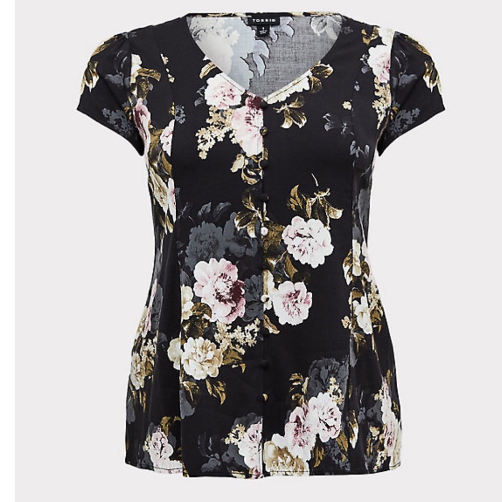 Floral corset back top